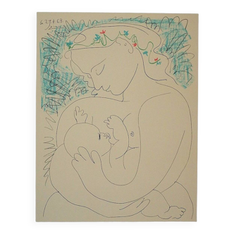 Pablo Picasso: Maternity - Signed Lithograph