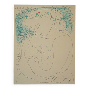 Pablo Picasso: Maternity - Signed lithograph