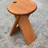 Suzy folding stool in solid beech by Adrian Reed 1980