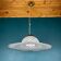 Swirling Murano glass pendant lamp, Italy, 1970s