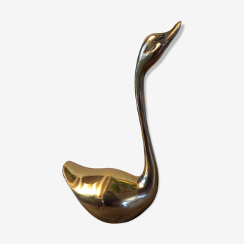 Vintage brass swan