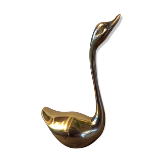 Vintage brass swan