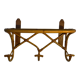 Vintage rattan wall coat rack