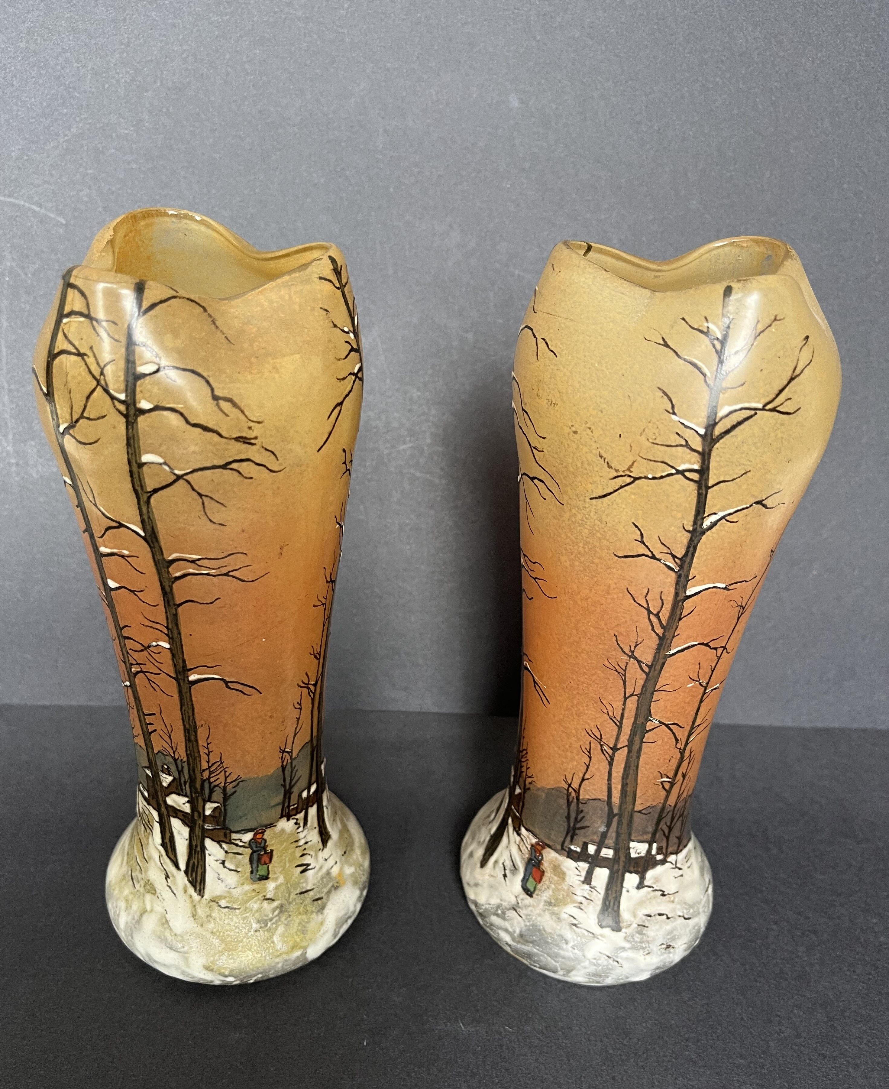 Pair of Legras vases