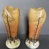 Pair of Legras vases
