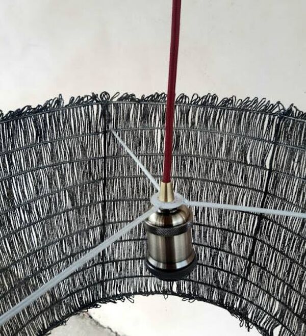 Suspension bohème XXL en perles, 1970