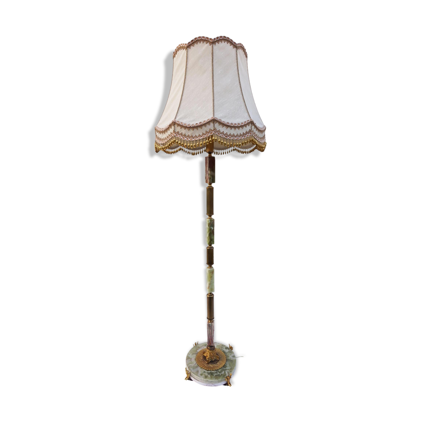 Lampadaire onyx & marble, années 1960