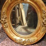 Oval mirror XIXth 43x56cm