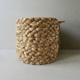 Braided rope pouffe stool, 60s-70s
