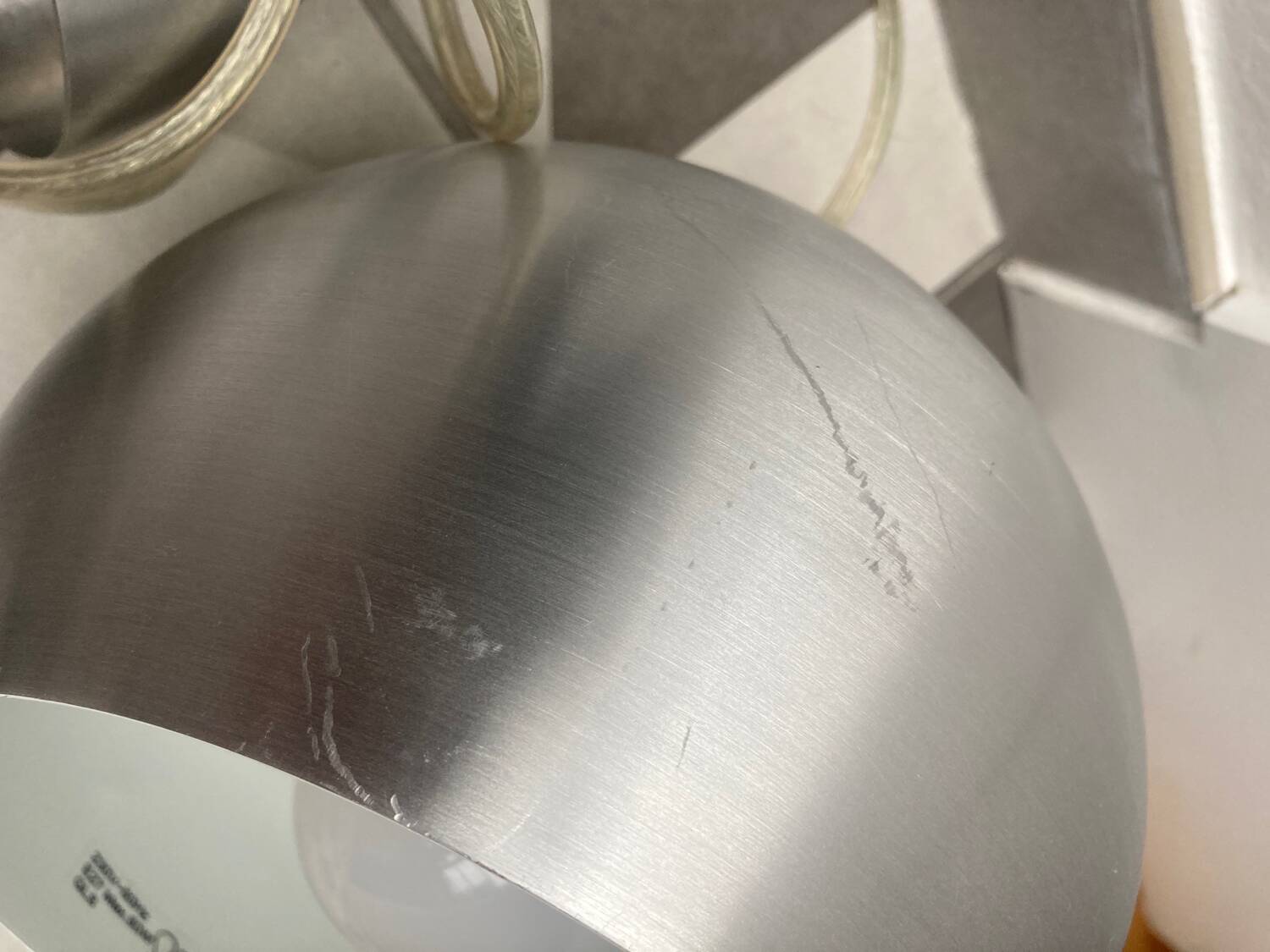 Brushed aluminum ball suspension