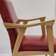 Fauteuil vintage pieds compas 1950