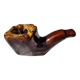 Vallauris majolica ashtray, pipe-shaped ashtray, 1950s