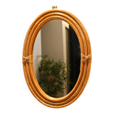 Miroir rotin ovale