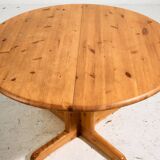 Pine dining set by Rainer Daumiller, Set of 7