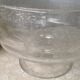 Biot cup in blown bubbled glass on foot