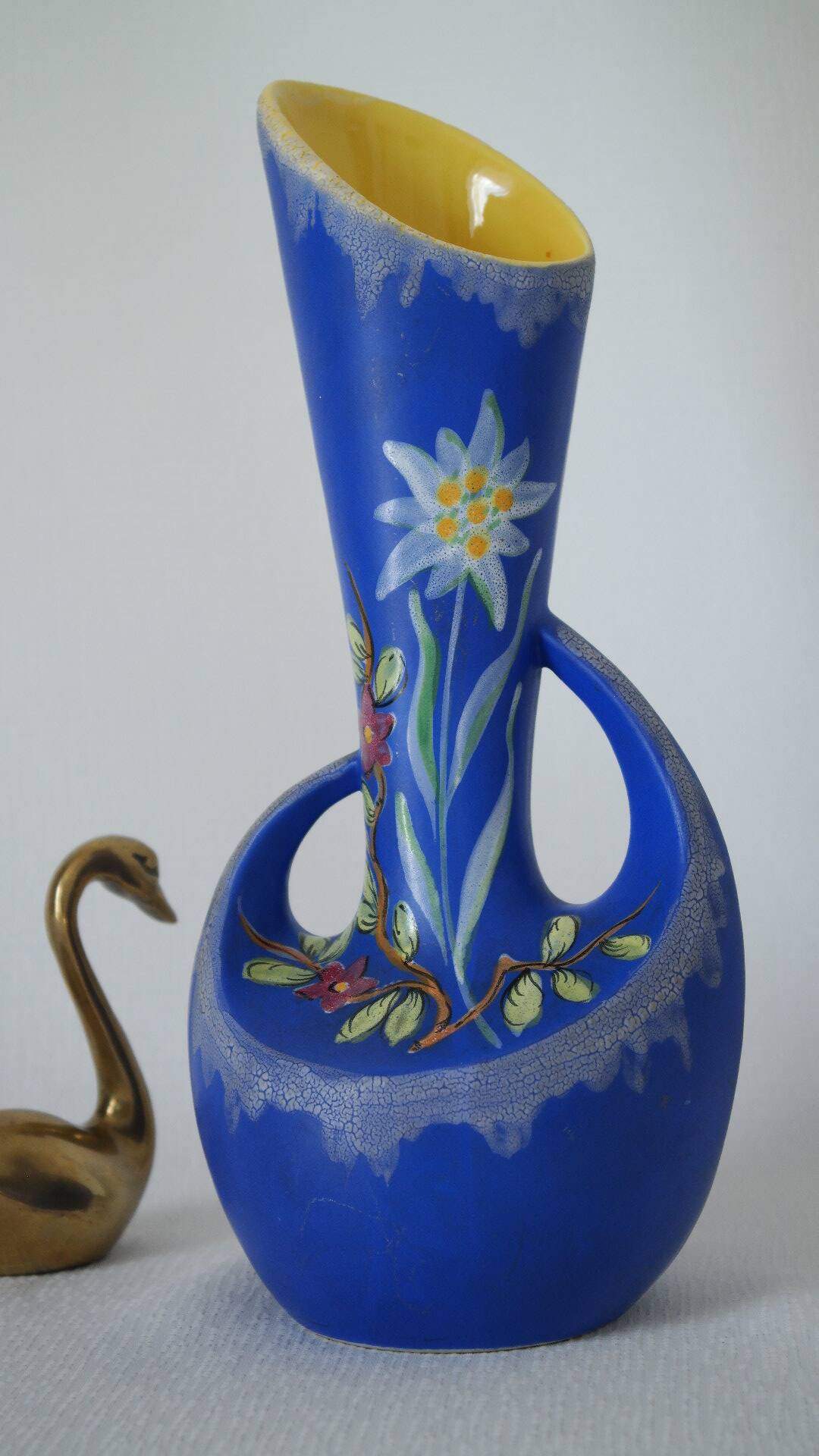 Vase forme libre vintage fourmaintraux desvres