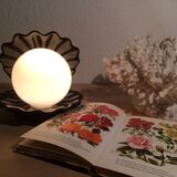 Black ceramic shell lamp and opaline pearl