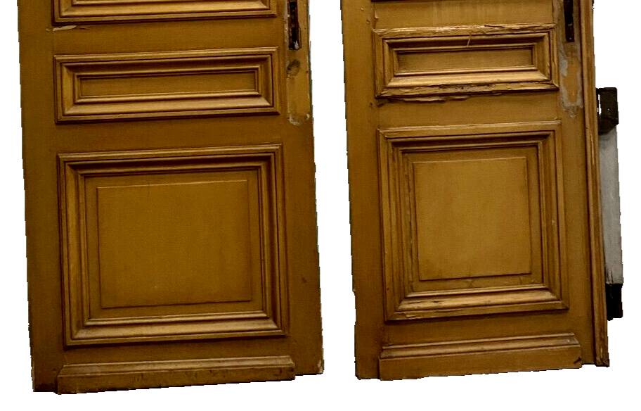 Set of two single-sided doors in 19th century solid fir