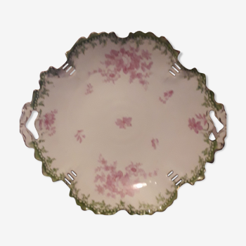 Porcelain dish decorated with handles