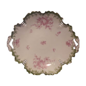 Porcelain dish decorated with handles