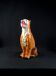 Vintage ceramic leopard statue from the 1970s Hollywood Regency period