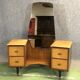 Hairdresser 1970s in teak and oak blond feet compass