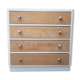 Large chest of drawers vintage wood white year 50