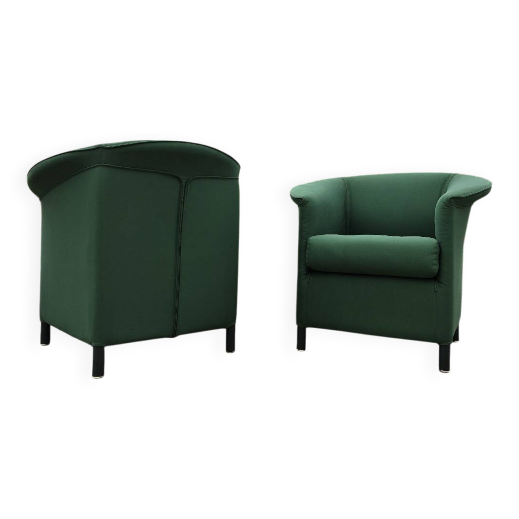 Set 2 vintage green Aura chair Paolo Piva Wittmann