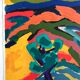 Original lithograph by Pierre Ambrogiani, Paysage provençal I (Spring), 1974