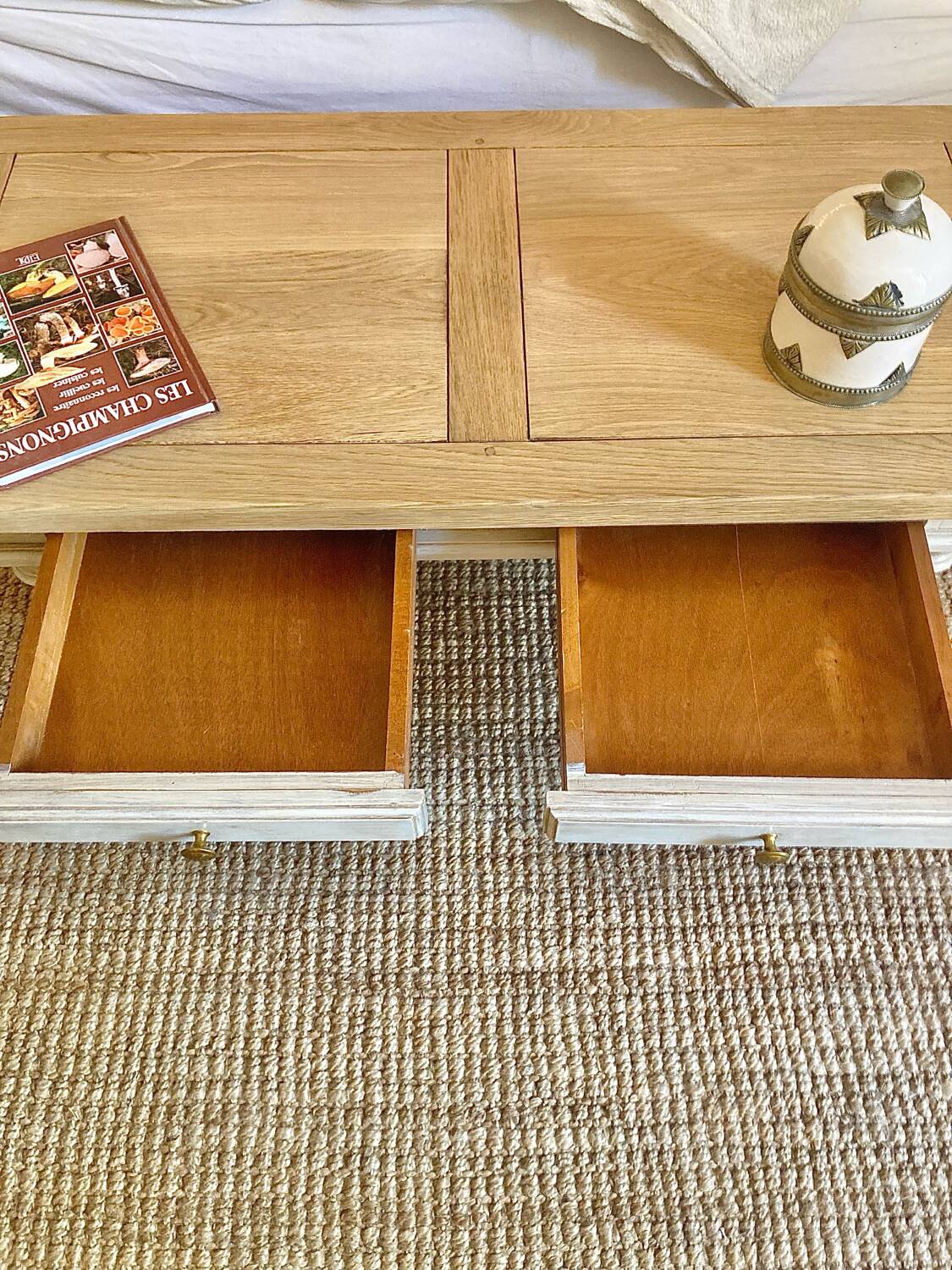 Solid wood coffee table