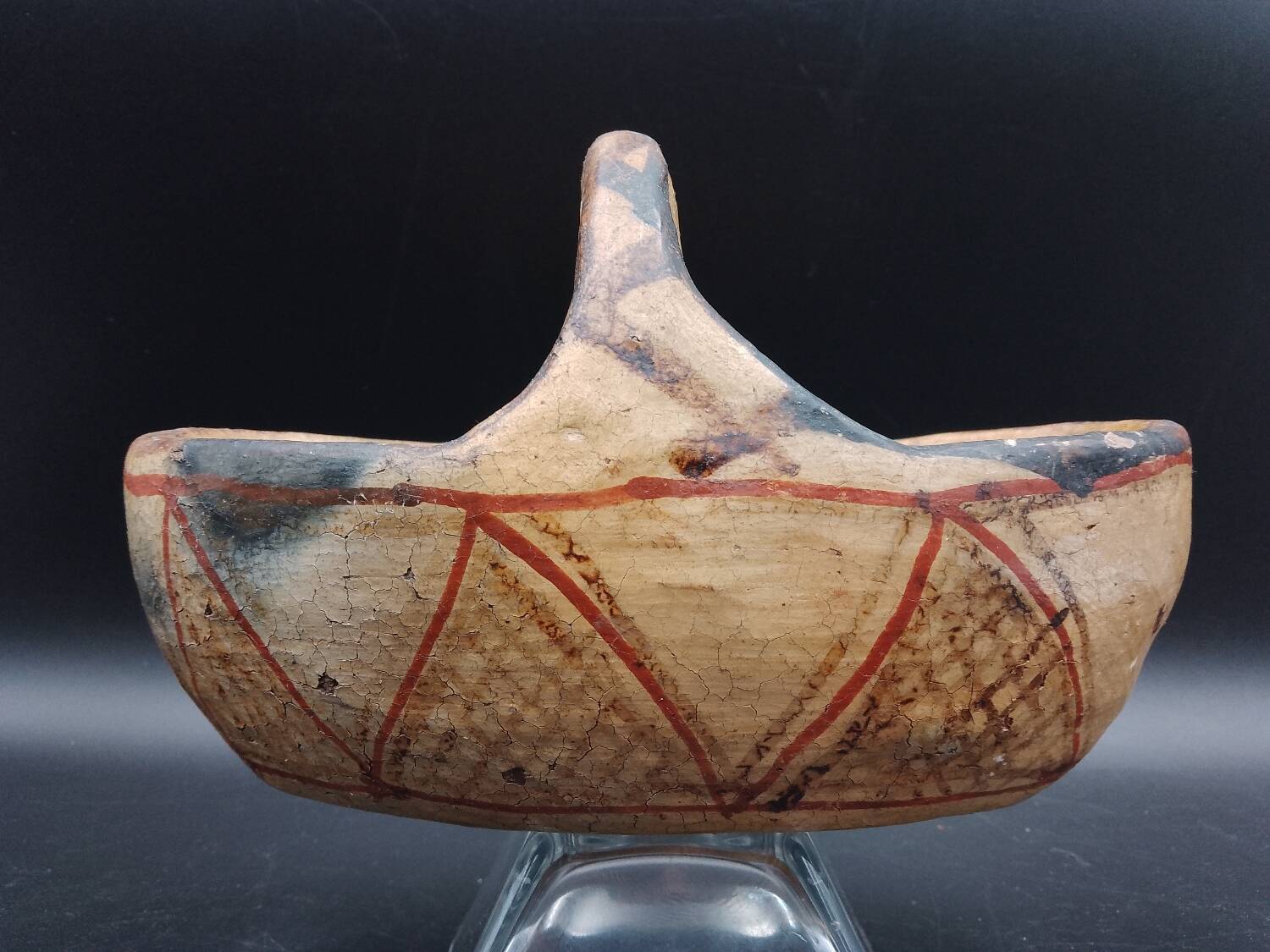 Berber pottery Kabyle basket early 20th century AlgeriaTerracotta Ideqqi Takduht