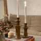 Tamegroute candlestick candlestick enamelled yellow ochre S H15 cm