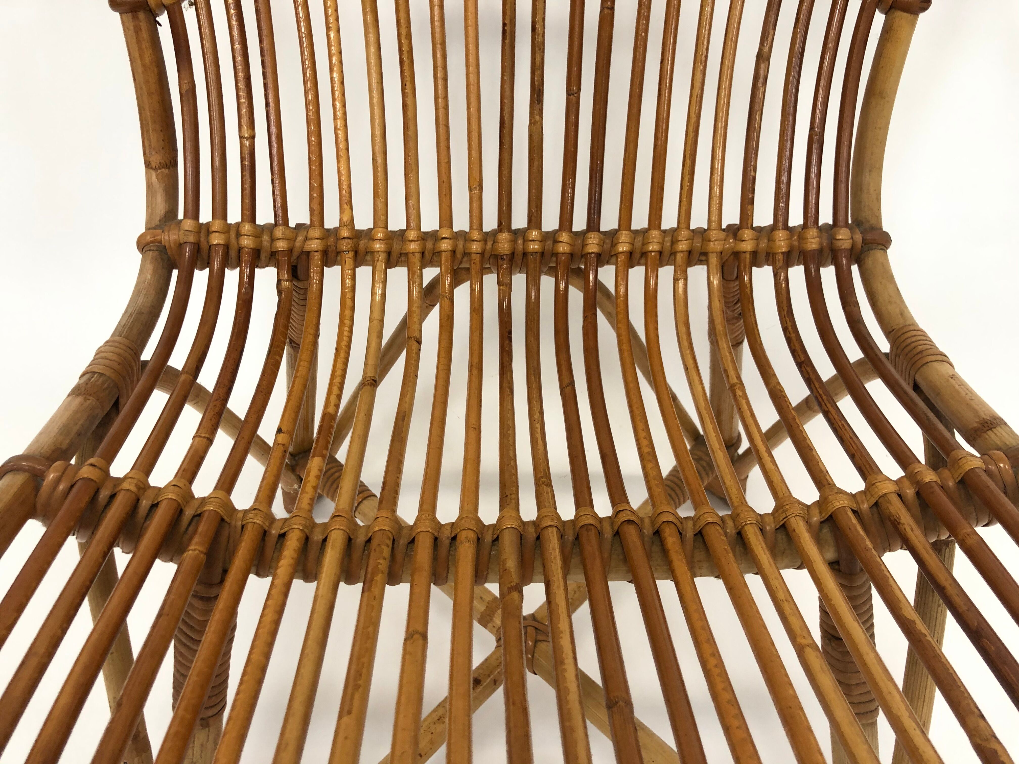 Fauteuil en rotin de Rohe Noordwolde, 1960, Pays-Bas