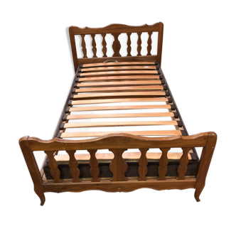 Bed 1 person solid elm