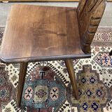 Pair of Alsatian walnut chairs from the 1930s