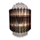 Sanblasted and fume’ “triedro” murano glass wall sconce