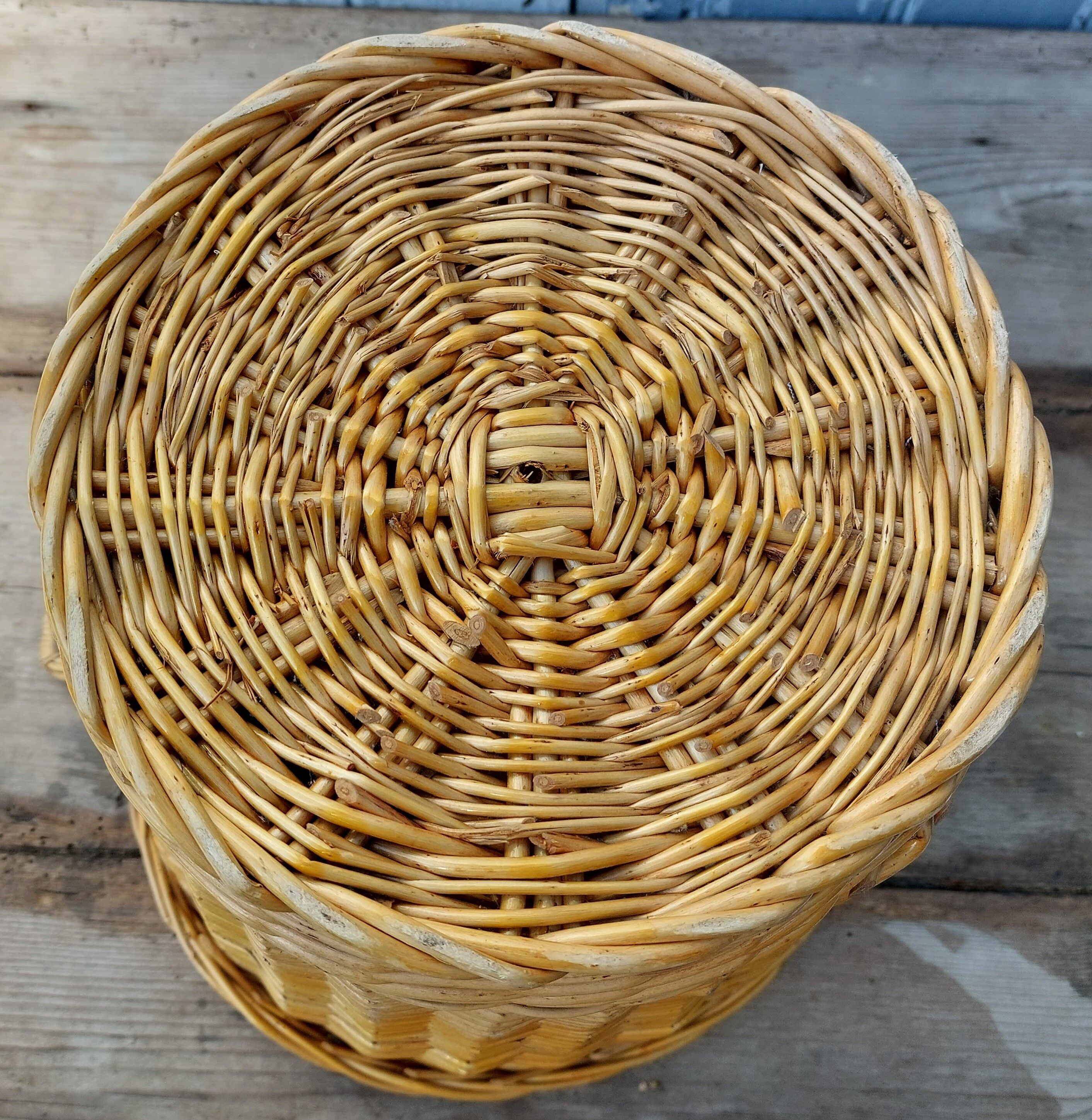 Wicker wastepaper basket
