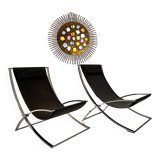 Pair of “Luisa” lounge chairs by Marcello Cuneo. 1970