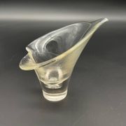 Photophore vintage en verre transparent en forme de fleur de calla – a