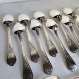 12 large silver-plated metal table spoons by Guildart