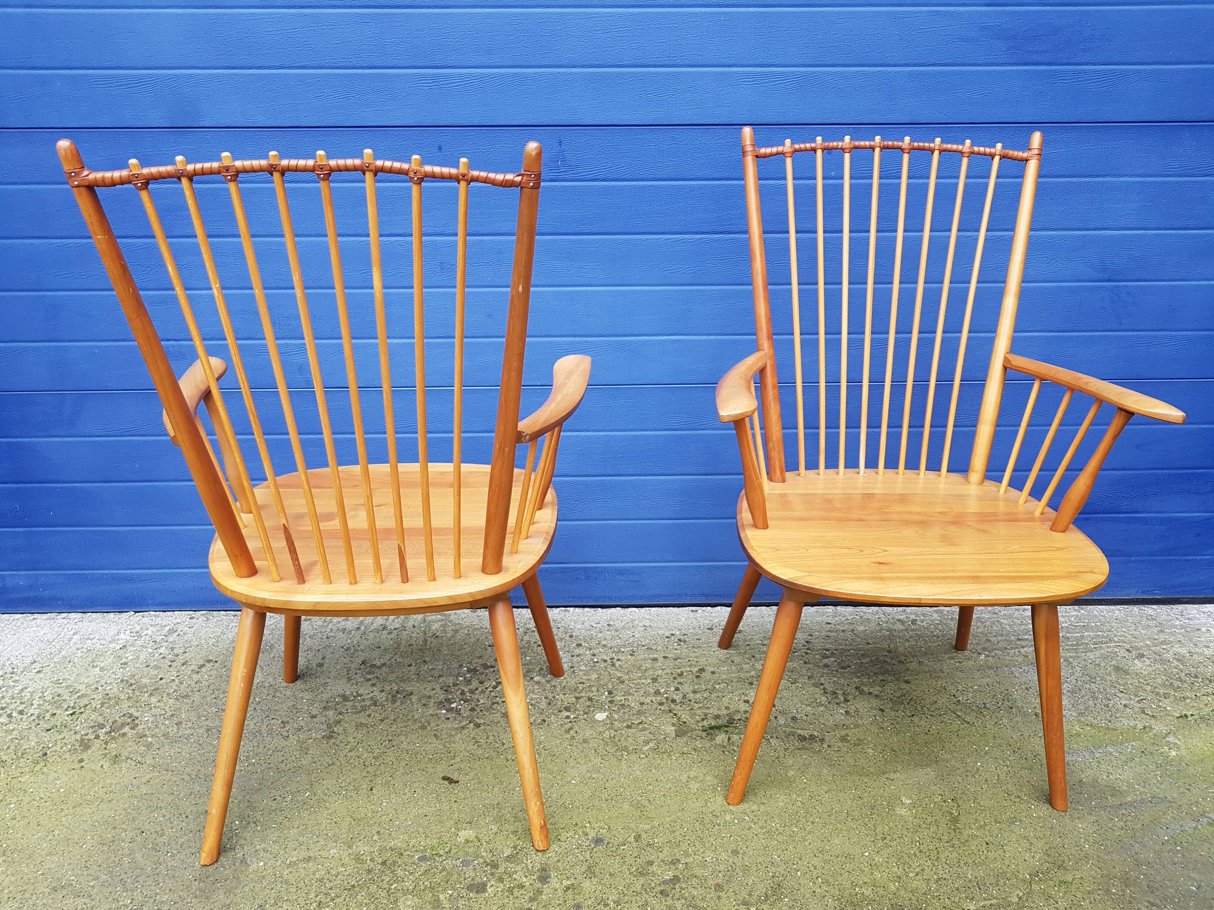 Pair of armchairs Arts and Crafts of Albert haberer ed Hermann Fleiner