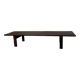 Mid-Century Modern Brown wood Slatted coffee table bench, 1970s