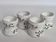 Set of 4 antique porcelain egg cups, Pillivuyt & Cie, circa 1900