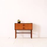 Vintage 1960s nightstand with two drawers