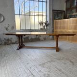 3m oak table from 1950 with its extensions