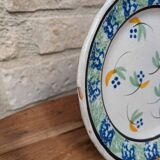 Ancienne assiette à fleurs dit cul noir