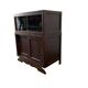 Armoire vitrine en bois vintage avec accent art déco