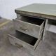 Bureau/bureau industriel vintage acior avec plateau vert menthe