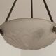 Suspension art deco en bronze vasque signée « des hanots »