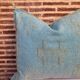 Handmade Moroccan silk cushion cover, cactus pattern